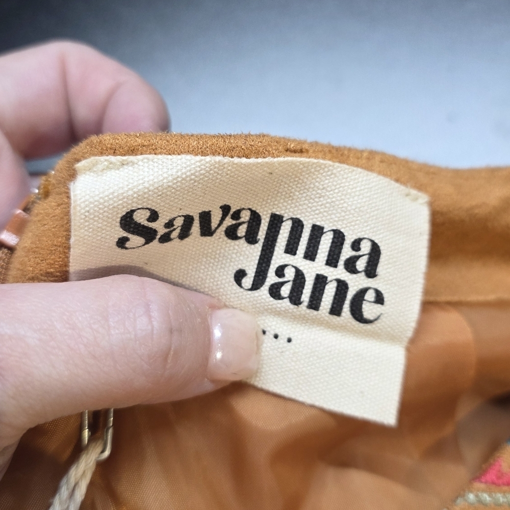 Savanna Jane NWT Rustic Embroidered Mini Skirt with Eyelet Trim S/M/L - Picture 10 of 11
